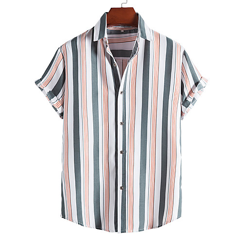 

Men's Shirt 3D Print Graphic Prints Print Short Sleeve Vacation Tops Beach White