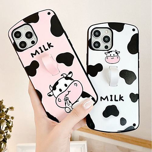 

Phone Case For Apple Back Cover iPhone 12 Pro Max 11 SE 2020 X XR XS Max 8 7 Shockproof Dustproof with Stand Cartoon Animal TPU