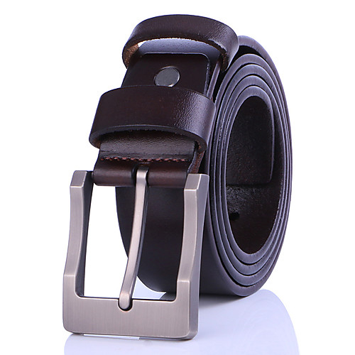 

Men's Waist Belt Work Black Brown Belt Solid Color / Leather