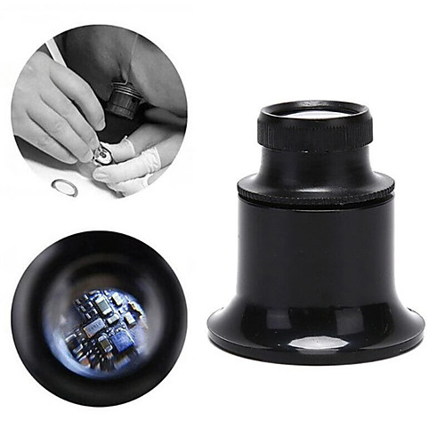 

6pcs Monocular Glass Magnifier Watch Jewelry Repair Tools Black Magnifying Glass