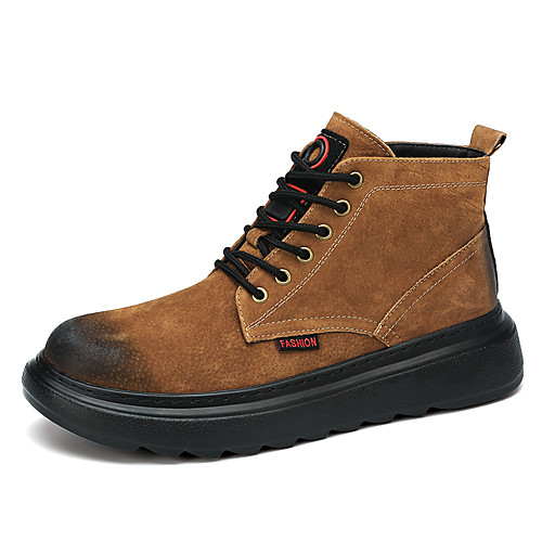 

Men's Boots Business Classic Daily Pigskin Khaki Black Brown Fall Summer