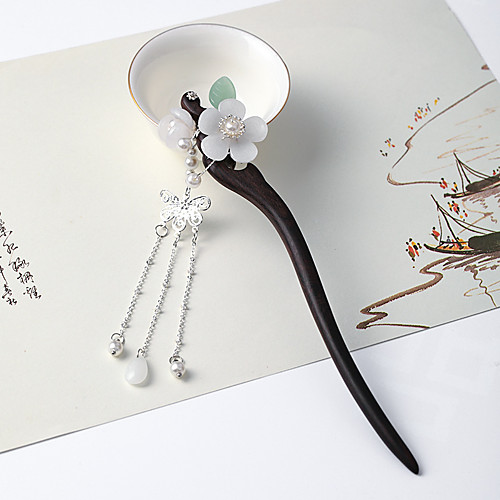 

new style antique hair accessories, small fresh, retro wood hairpin, classical palace step, chinese style hanfu accessories wholesale