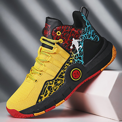 

Unisex Trainers Athletic Shoes Sporty Look Casual Athletic Basketball Shoes PU Breathable Non-slipping Wear Proof Black / Red Black / Yellow Dark Purple Fall