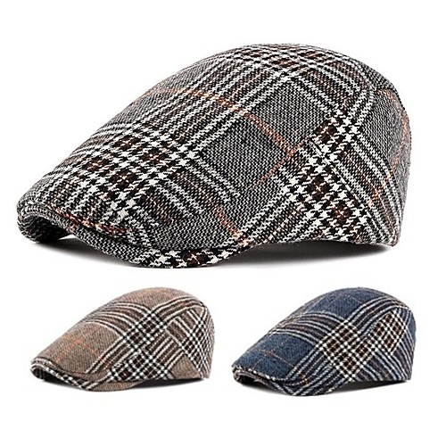 

Men's Protective Hat Party Dailywear Classic Retro Color Block Black Hat
