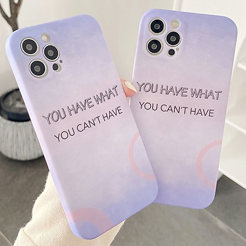 

Phone Case For Apple Back Cover iPhone 12 Pro Max 11 SE 2020 X XR XS Max 8 7 Shockproof Dustproof Word / Phrase Geometric Pattern TPU