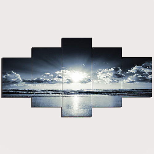 

5 Panels Wall Art Canvas Prints Painting Artwork Picture Seascape Painting Home Decoration Decor Rolled Canvas No Frame Unframed Unstretched