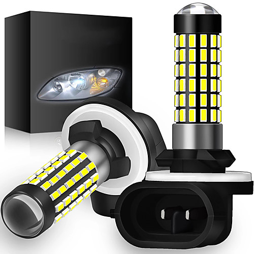 

OTOLAMPARA 78W H27W/2 881 LED Bulb Car Foglight DRL High Light 3014 LED IP67 Waterproof Fog Light Bulbs 2pcs