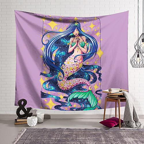 

Mermaid Wall Tapestry Art Decor Blanket Curtain Hanging Home Bedroom Living Room Decoration Polyester