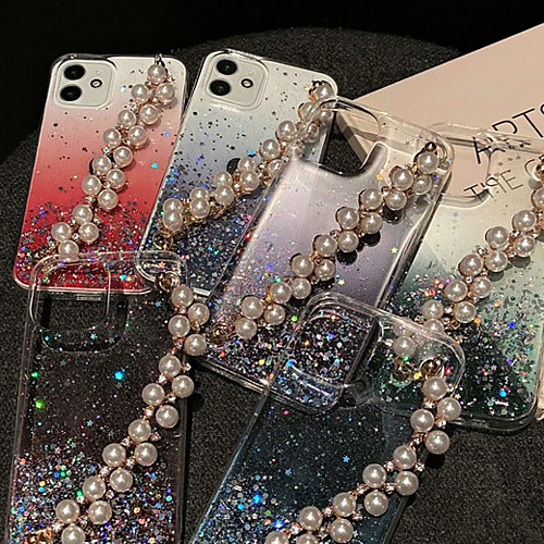 

Phone Case For Apple Back Cover iPhone 12 Pro Max 11 SE 2020 X XR XS Max 8 7 Shockproof Dustproof Color Gradient Glitter Shine TPU