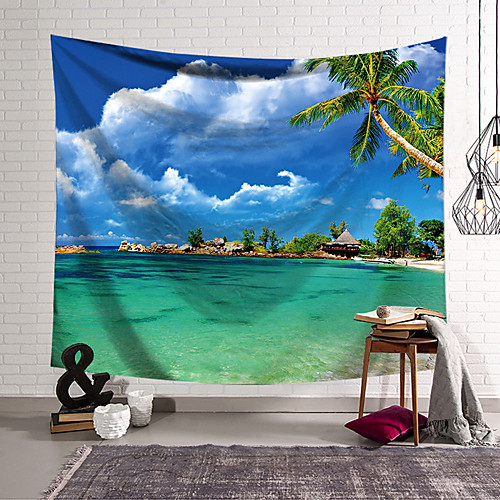 

Landscape Wall Tapestry Art Decor Blanket Curtain Hanging Home Bedroom Living Room Decoration Polyester Beach