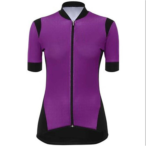 

CAWANFLY Women's Short Sleeve Cycling Jersey Summer Purple Bike Tracksuit Jersey Top Road Bike Cycling Quick Dry Sports Clothing Apparel / Micro-elastic