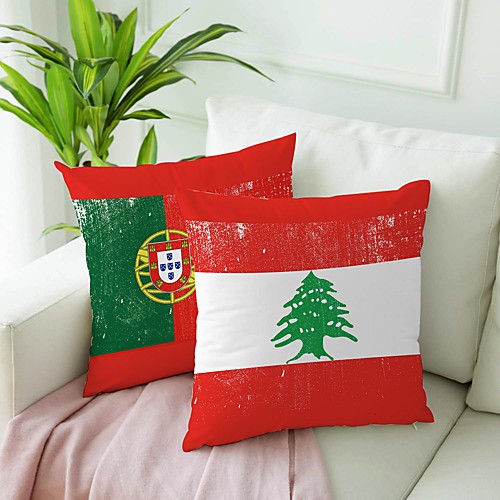 

Double Side Cushion Cover 2PCS Soft Decorative Square Throw Pillow Cover Cushion Case Pillowcase for Bedroom Livingroom Superior Quality Machine Washable Outdoor Cushion for Sofa Couch Bed Chair