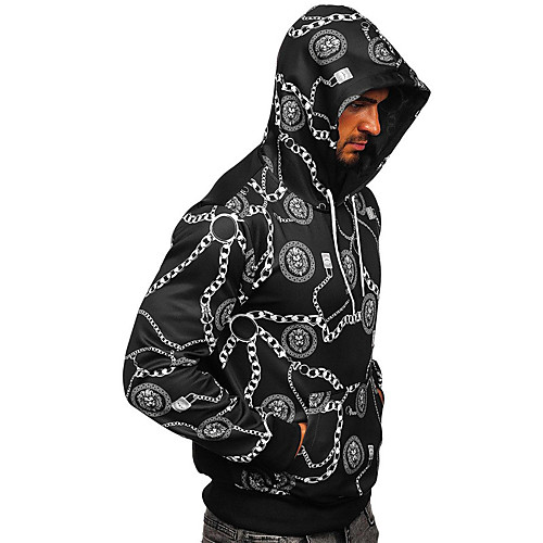 

Men's Unisex Hoodie Graphic Prints Lion Print Daily Sports 3D Print 3D Print Casual Hoodies Sweatshirts Black