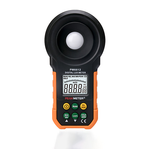 

PEAKMETER PM6612 Digital LUX Meter 200,000 Lux Light Meter Test Spectra Auto Range High Precision Digital Luxmeter Illuminometer Measure