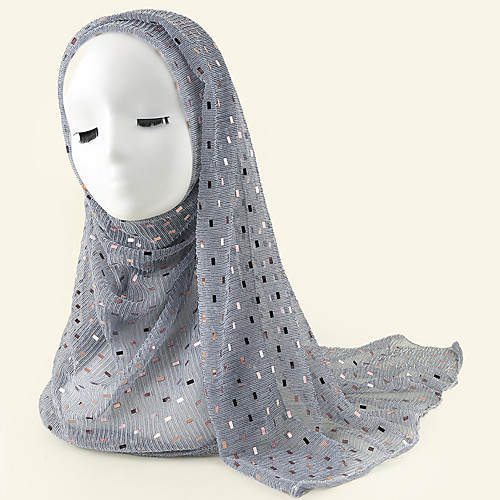 

Women's Hijab Casual / Daily Gray Scarf Solid Colored