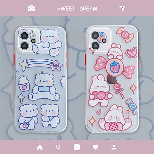 

Phone Case For Apple Back Cover iPhone 12 Pro Max 11 SE 2020 X XR XS Max 8 7 Shockproof Dustproof Cartoon TPU