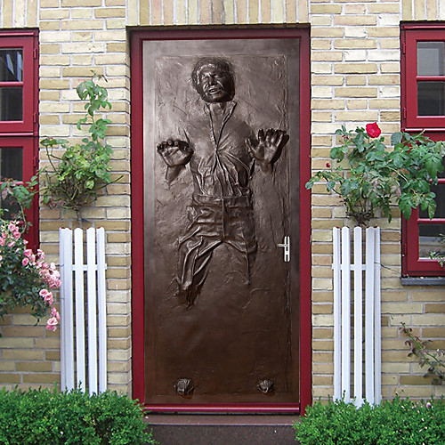 

2pcs Self-adhesive Creative Three-dimensional Embossed Door Stickers For Living Room Diy Decorative Home Waterproof Wall Stickers