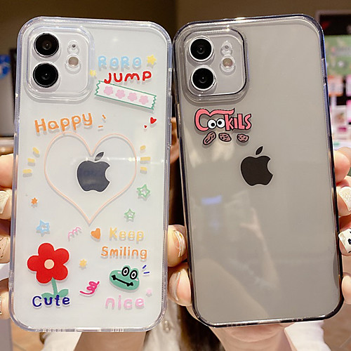 

Phone Case For Apple Back Cover iPhone 12 Pro Max 11 SE 2020 X XR XS Max 8 7 Shockproof Dustproof Transparent TPU
