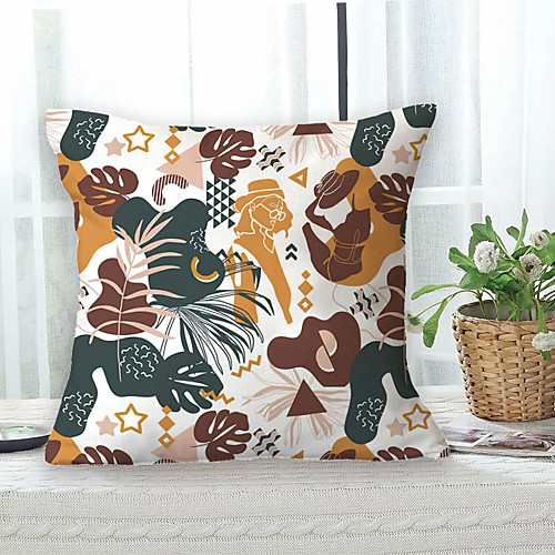 

Simple Modern Double Side Cushion Cover 1PC Soft Decorative Square Throw Pillow Cover Cushion Case Pillowcase for Bedroom Livingroom Superior Quality Machine Washable Outdoor Cushion for Sofa Couch Bed Chair