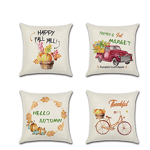 

Autumn Double Side Cushion Cover 1PC Soft Decorative Square Throw Pillow Cover Cushion Case Pillowcase for Bedroom Livingroom Superior Quality Machine Washable Outdoor Cushion for Sofa Couch Bed Chair Pumpkin Fall