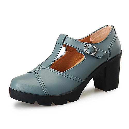 

Women's Heels High Heel Round Toe Booties Ankle Boots Daily Work Cowhide Solid Colored Gray Black