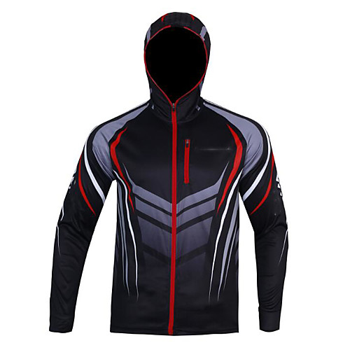 

CAWANFLY Men's Hoodie Jacket Fishing Jacket Outdoor Long Sleeve UPF50 UV Protection Quick Dry Waterproof Zipper Lightweight Jacket Top Autumn / Fall Spring Summer Athleisure Fishing Camping & Hiking