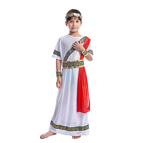 

Roman Costumes Movie / TV Theme Costumes Cosplay Costume Kid's Boys' Ancient Rome Halloween Halloween Festival Halloween Children's Day Festival / Holiday Terylene White Easy Carnival Costumes Solid
