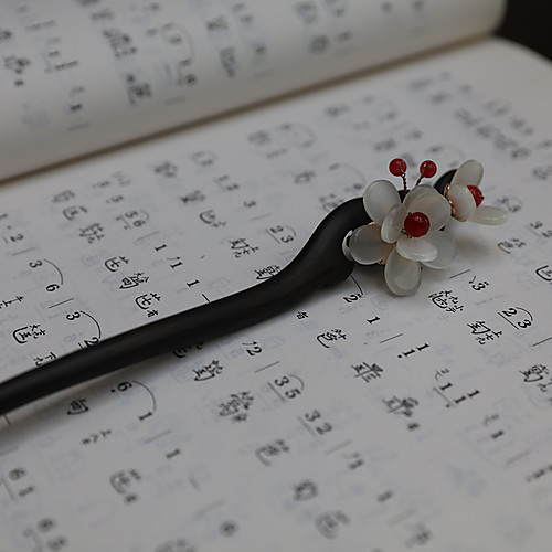 

spot ebony hairpin retro step shaking handmade wooden hairpin ancient wind plate hair hanfu headdress ethnic style palace hairpin