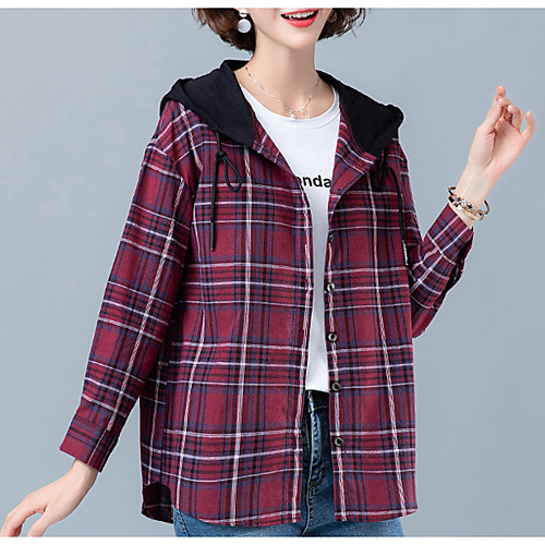 

Women's Coat Causal Spring & Summer Regular Coat Regular Fit Casual Jacket Square Others Orange Red / Cotton