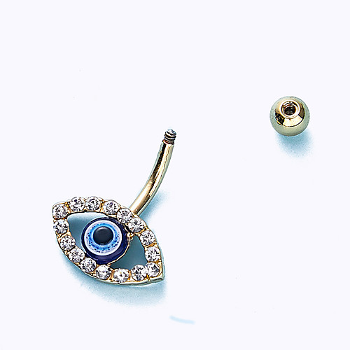 

belly button ring devil's eye full drill umbilical ring fashion light luxury popular style belly button nails