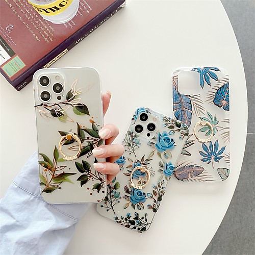 

Phone Case For Apple Back Cover iPhone 12 Pro Max 11 SE 2020 X XR XS Max 8 7 Shockproof Dustproof with Stand Tile Transparent TPU