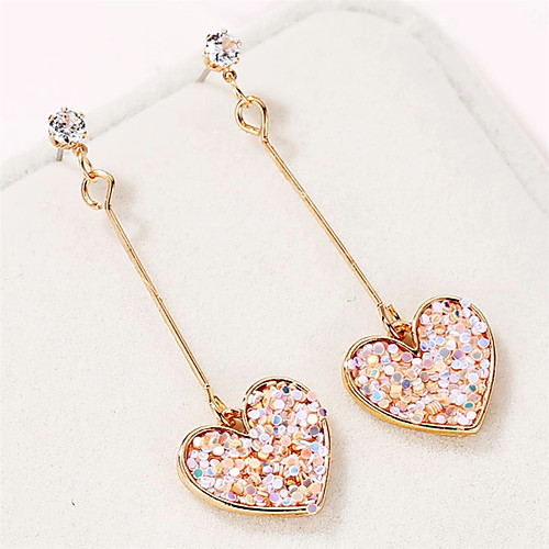 

Heart Shaped Drop Earrings Earrings Classic Sweet Heart Stylish Romantic Cute Sweet Earrings Jewelry Blushing Pink For Date Vacation Beach Promise 1 Pair