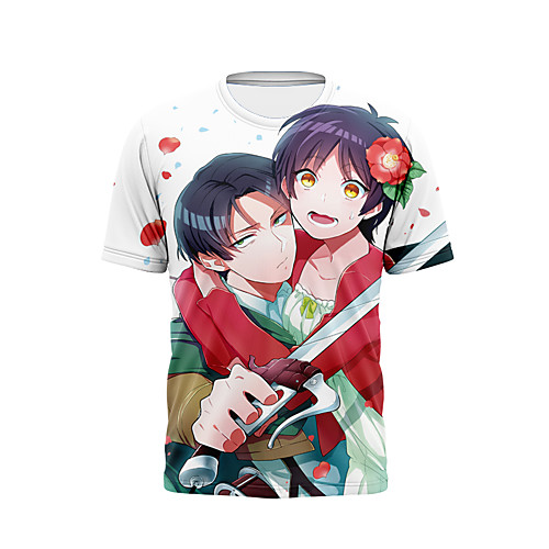

Inspired by Attack on Titan Cosplay Anime Cartoon 100% Polyester Print 3D Harajuku Graphic T-shirt For Women's / Men's