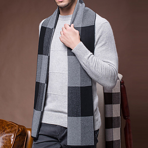 

Men's Rectangle Scarf Daily As Per Picture Scarf Striped