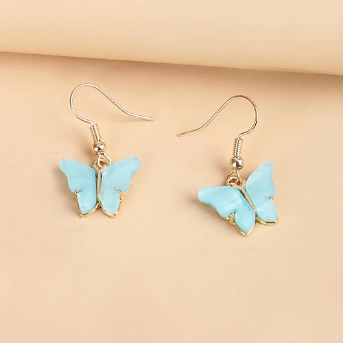 

Butterfly Drop Earrings Earrings Classic Elegant Trendy Cute Sweet Earrings Jewelry Blue For Gift Date Beach Promise 1 Pair