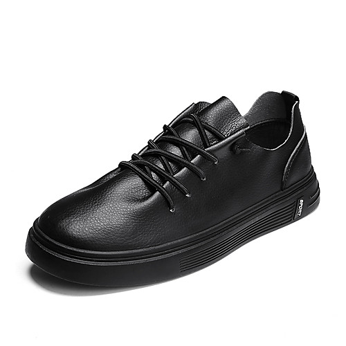 

Men's Sneakers Casual Preppy Daily PU White Black Spring Summer