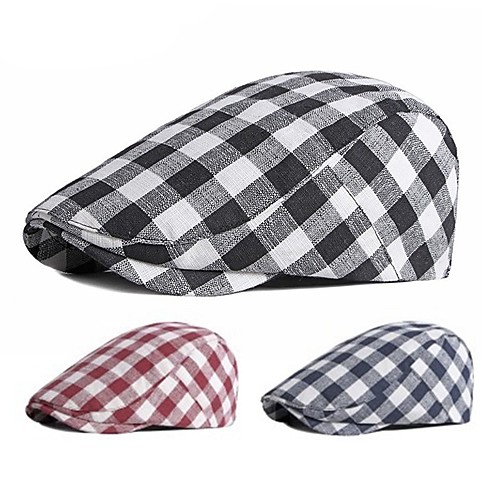 

Men's Protective Hat Party Dailywear Classic Retro Color Block Black Hat