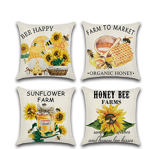 

Sunflower Double Side Cushion Cover 1PC Soft Decorative Square Throw Pillow Cover Cushion Case Pillowcase for Bedroom Livingroom Superior Quality Machine Washable Outdoor Cushion for Sofa Couch Bed Chair Farm