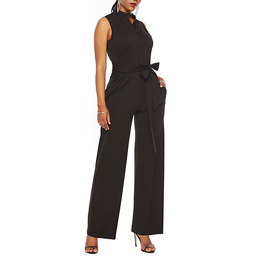 

Women's Casual 2021 Dark Green Black Red Jumpsuit Solid Color