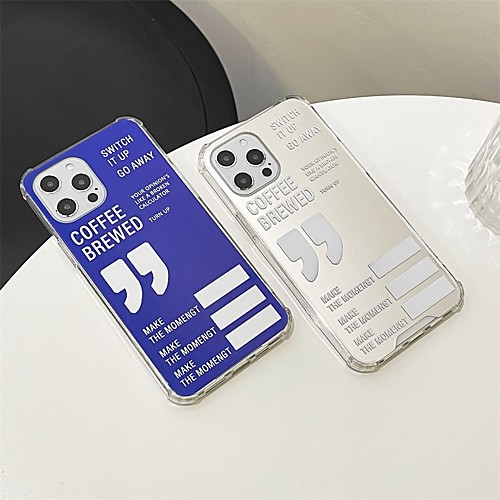 

Phone Case For Apple Back Cover iPhone 12 Pro Max 11 SE 2020 X XR XS Max 8 7 Shockproof Dustproof Word / Phrase TPU