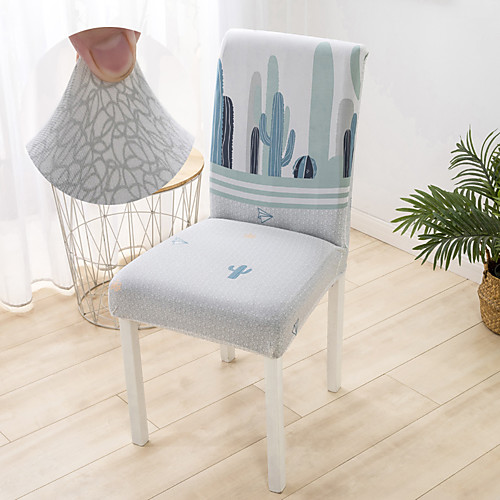 

Cactus Chair Cover for Dining Room Mandala Print Chairs Covers High Back for Living Room Party Wedding Christmas Decoration