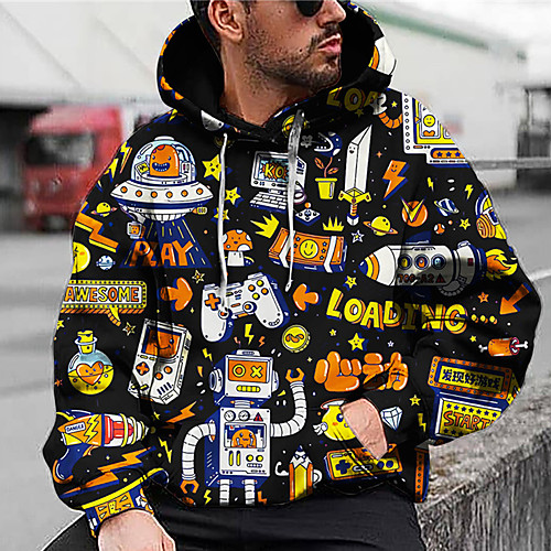 

Men's Unisex Hoodie Graphic Prints Game Print Daily Sports 3D Print 3D Print Casual Hoodies Sweatshirts Black