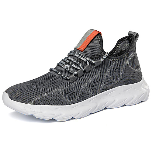 

Men's Trainers Athletic Shoes Sporty Daily Tissage Volant Breathable Gray Black Fall Summer