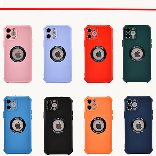 

Phone Case For Apple Back Cover iPhone 12 Pro Max 11 SE 2020 X XR XS Max 8 7 Shockproof Dustproof Solid Colored TPU
