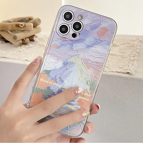 

Phone Case For Apple Back Cover iPhone 12 Pro Max 11 SE 2020 X XR XS Max 8 7 Shockproof Dustproof Geometric Pattern TPU