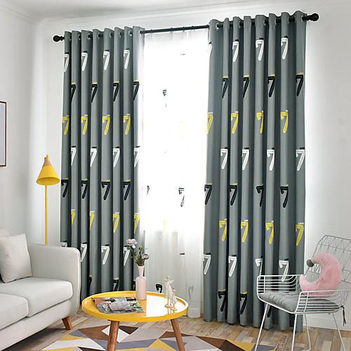 

Two Panel Children's Room Cartoon Embroidered Full Blackout Curtains Living Room Bedroom Dining Room Children's Room Thermal Insulation Curtains