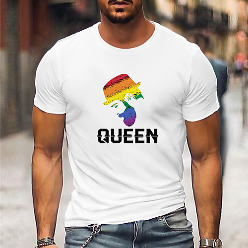 

Men's Unisex Tee T shirt Shirt Hot Stamping Graphic Prints Human face Print Short Sleeve Casual Tops Cotton Basic Designer Big and Tall White