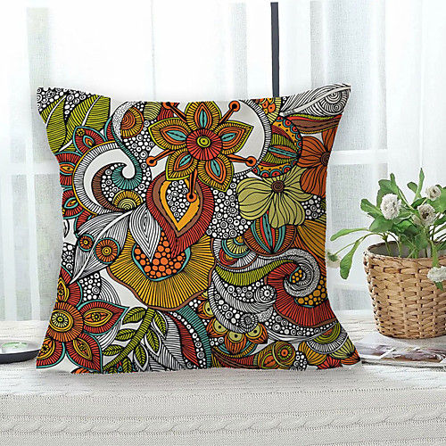 

Boho Double Side Cushion Cover 1PC Soft Decorative Square Throw Pillow Cover Cushion Case Pillowcase for Bedroom Livingroom Superior Quality Machine Washable Outdoor Cushion for Sofa Couch Bed Chair