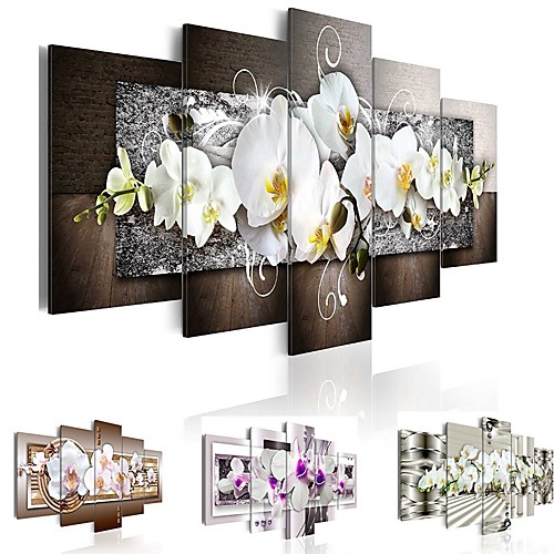 

Print Rolled Canvas Prints - Floral / Botanical Comtemporary Five Panels Art Prints