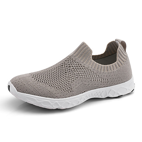 

Women's Loafers & Slip-Ons Flat Heel Round Toe Booties Ankle Boots Daily Work Tissage Volant Solid Colored Gray Black